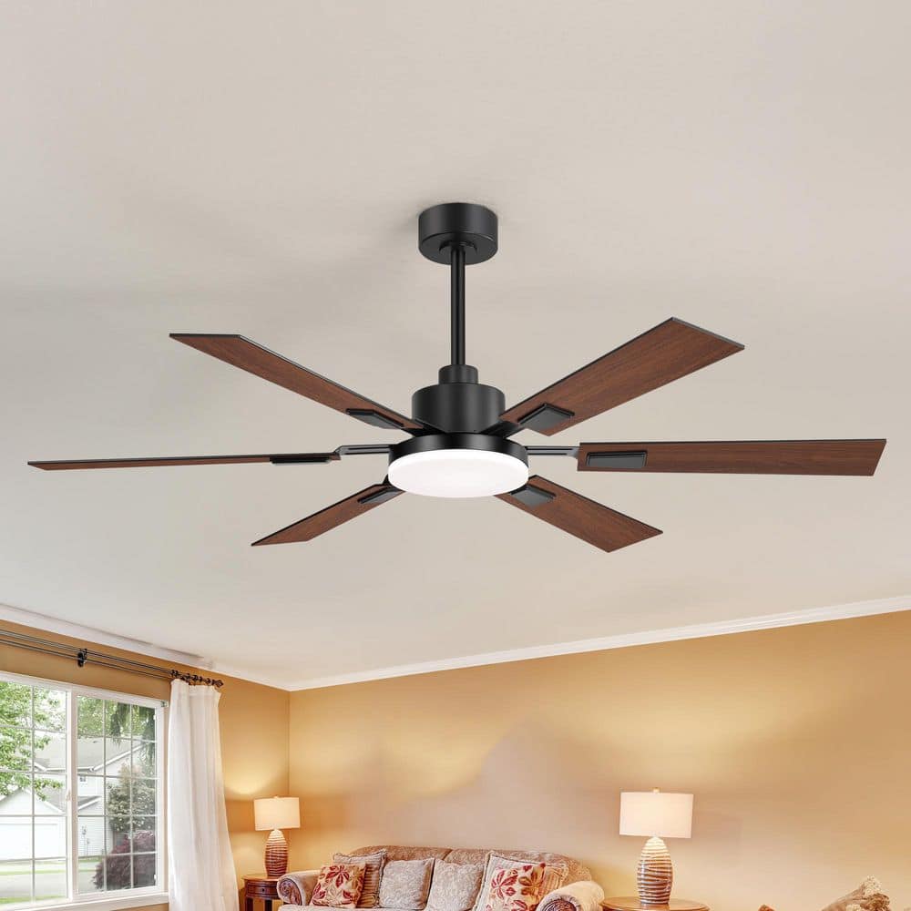 ダークブラウン60 Breezary Annette 60 in. Integrated LED Black Windmill