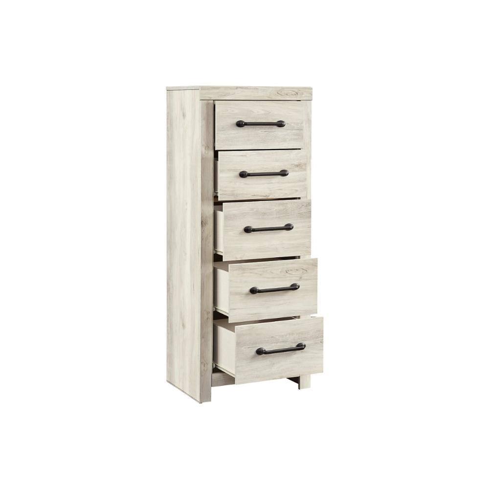 Signature Design by Ashley Cambeck 5 Drawer Chest in Whitewash