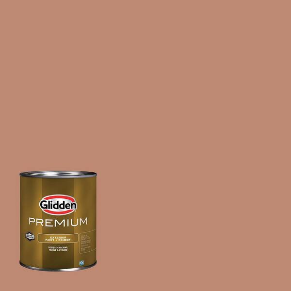 Glidden Premium 1 qt. PPG1068-5 Terrazzo Tan Semi-Gloss Exterior Latex Paint