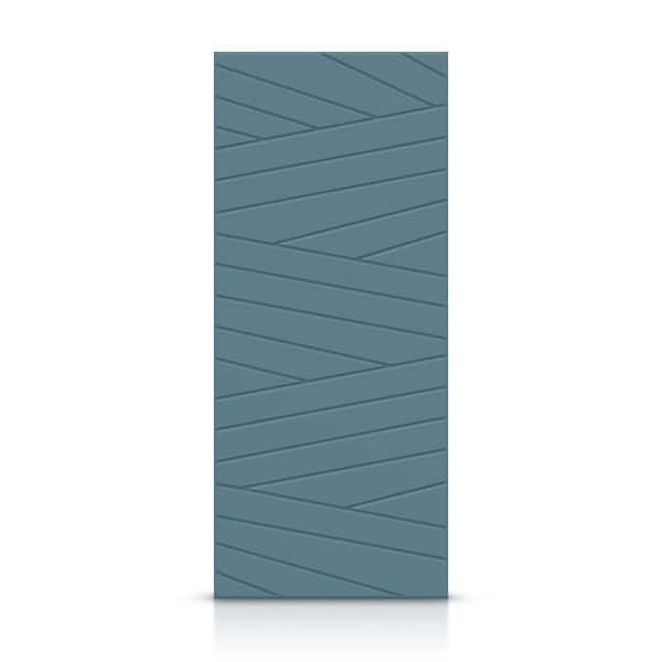CALHOME 30 in. x 84 in. Hollow Core Dignity Blue Painted Composite MDF Interior Door Slab