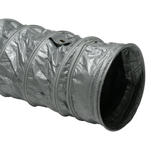 Air Ventilator Insulated Ventilation Ducts 8 in. x 25 ft. L - Insulated Flexible PVC Flex Hose - Silver (8 in. ID)