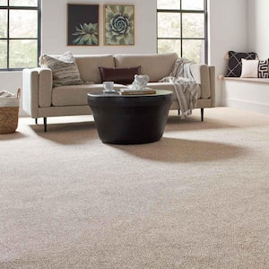 Hanville  - Linen - Beige 27 oz. SD Polyester Loop Installed Carpet