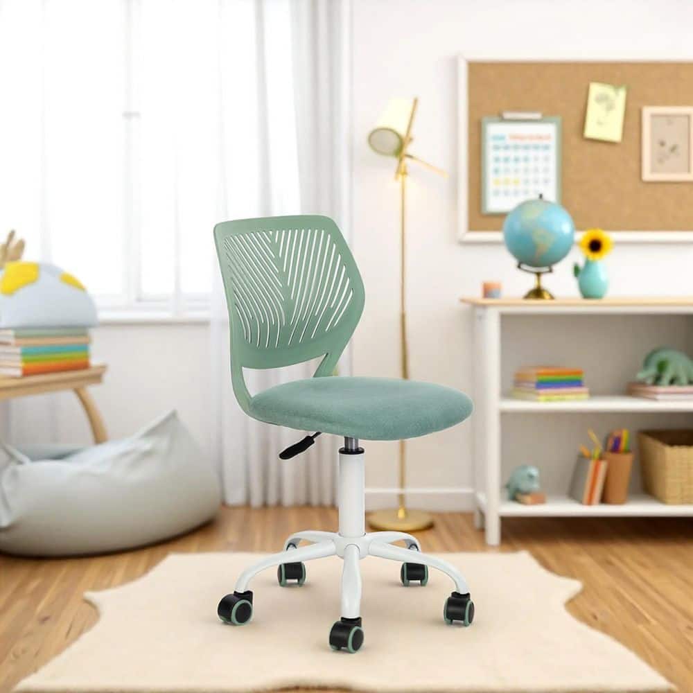 Homy Casa CARNAT Mint Green Ergonomic Kids Desk Chair Adjustable