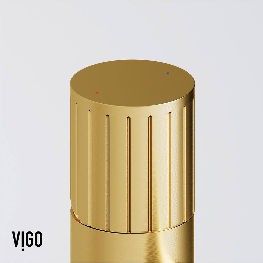 Ashford Matte Brushed Gold High Arc Single-Hole Bathroom Faucet