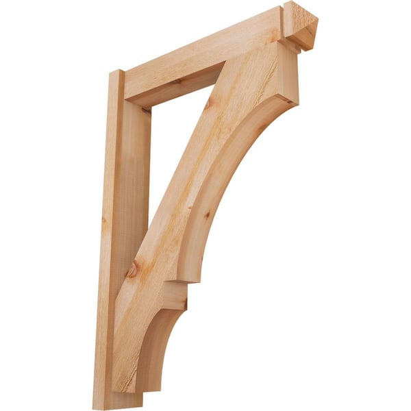 Ekena Millwork 6 in. x 42 in. x 30 in. Balboa Arts and Crafts Rough Sawn Western Red Cedar Outlooker