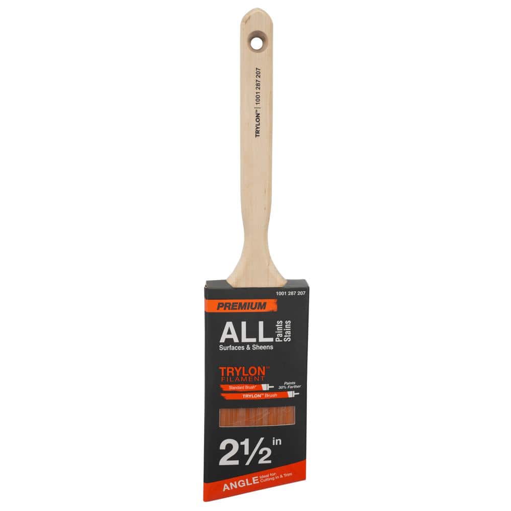 Premium 2.5 in Trylon Angle Sash Paint Brush HD 3225 N - The Home Depot