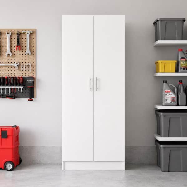 Klair Living Modex White Multi-Purpose Utility Storage Cabinet (4