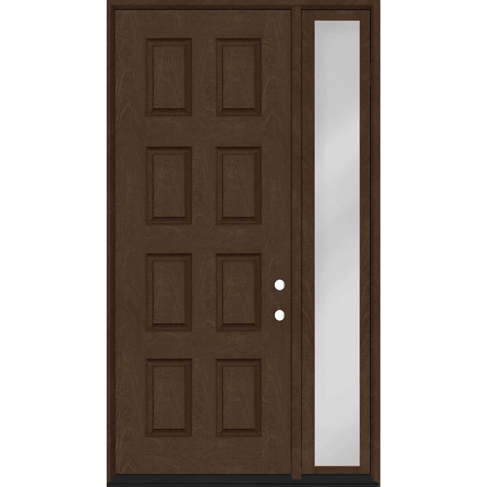 Regency 57 in. x 96 in. 8-Panel LHIS Hickory Mahogany Fiberglass Prehung Front Door with 12 in. SL with 6-9/16 Jamb price history on PriceWatchPro