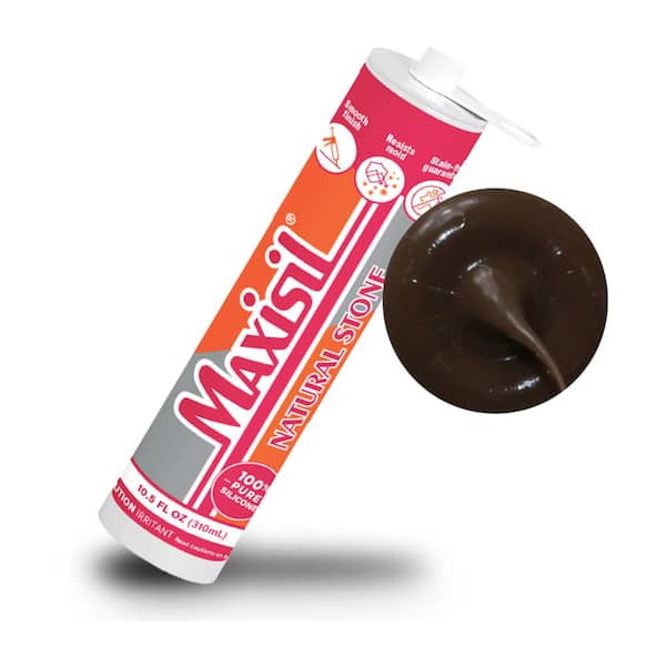 Maxisil 10.5 oz. Brown Standard Tube Natural Stone Silicone Sealant Tube (Each)