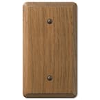 Contemporary 1 Gang Blank Wood Wall Plate - Medium Oak