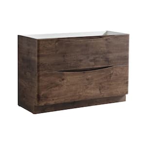 Tuscany 48 in. Modern Double Bath Vanity Cabinet Only in Rosewood