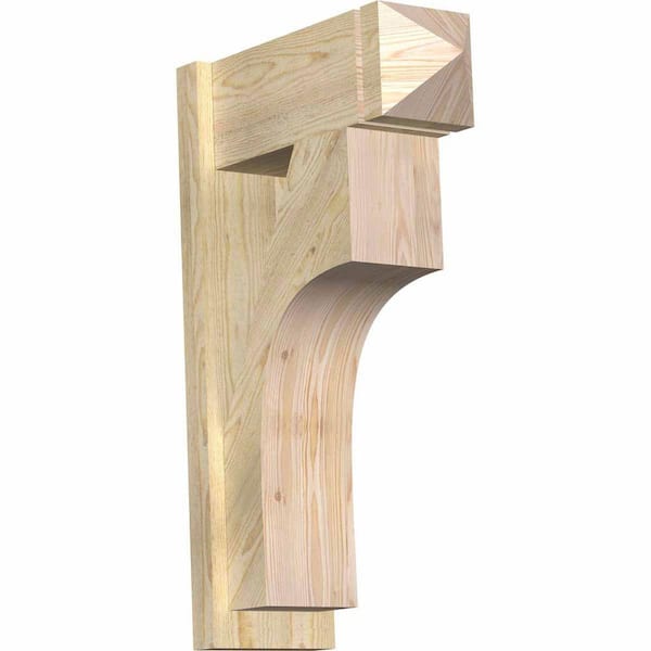 Ekena Millwork 8 in. x 32 in. x 20 in. Westlake Arts and Crafts Rough Sawn Douglas Fir Outlooker