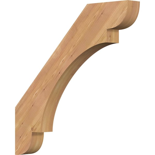 Ekena Millwork 3 1/2"W x 30"D x 30"H Olympic Smooth Knee Brace, Western Red Cedar