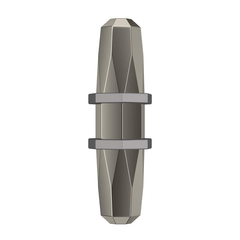 Modern Polished Nickel and Black Chrome T-Handle Cabinet Knob