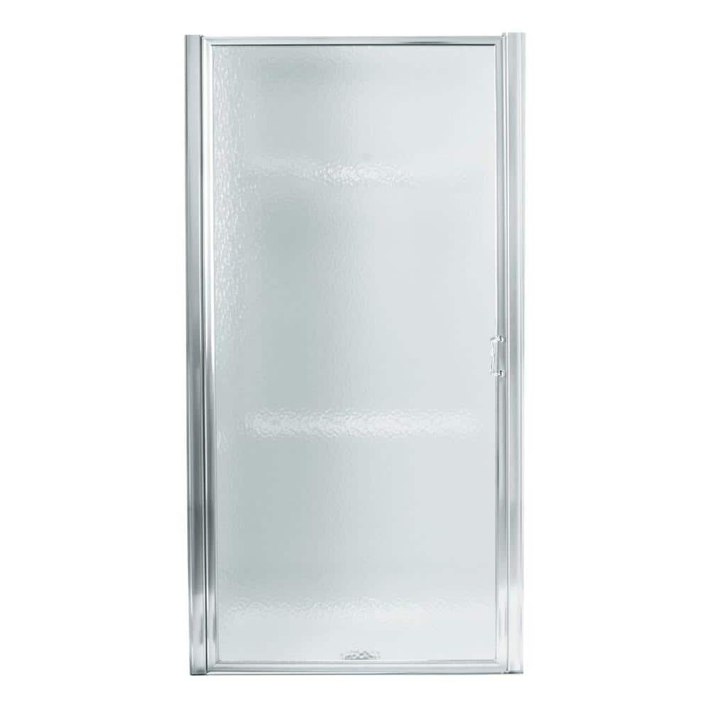 UPC 087206271267 product image for Standard 25 in. x 64 in. Framed Pivot Shower Door in Silver with Handle | upcitemdb.com