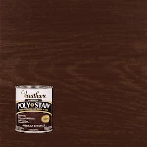 1 qt. American Chestnut Satin Oil-Based Interior Polyurethane and Stain (2-Pack)