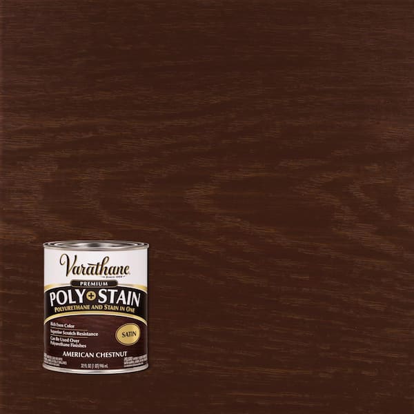 Varathane 1 qt. American Chestnut Satin Oil-Based Interior Polyurethane and Stain