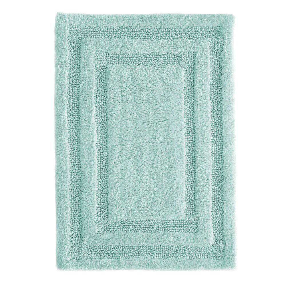 Isla Aqua Cotton Tufted 2-Piece Bath Rug Set