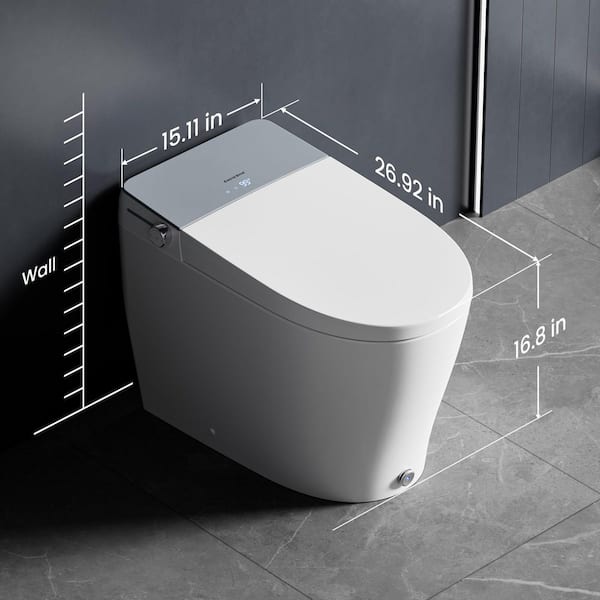 Casta Diva Elongated Electric Smart Bidet Toilet 1.06GPF with Heated Seat and Foot Sensor