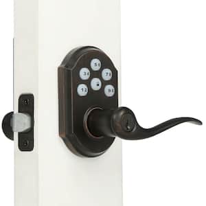 SmartCode Venetian Bronze Keypad Electronic Tustin Door Lever Featuring SmartKey Security