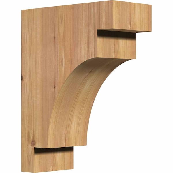 Ekena Millwork 5-1/2 in. x 12 in. x 16 in. Western Red Cedar Mediterranean Smooth Corbel