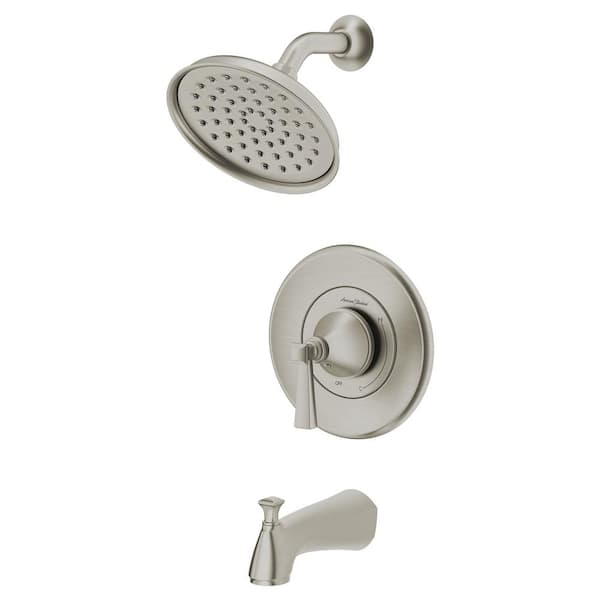Rumson Widespread Bathroom Faucet Set and Single-Handle 3-Spray Tub and Shower Faucet in Brushed Nickel (Valve Included)