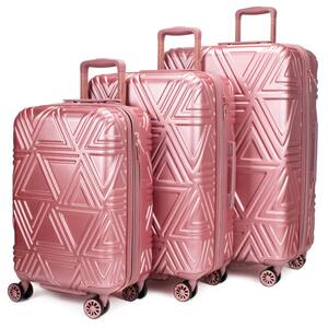 Contour 3-Piece Rose Gold Expandable Spinner Luggage Set