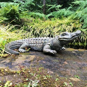 22 in. Gator the Alligator Bronze Patina Collectible Beach Statue