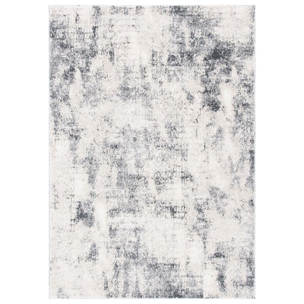SAFAVIEH Aston Ivory/Gray 6 ft. x 9 ft. Abstract Distressed Area Rug