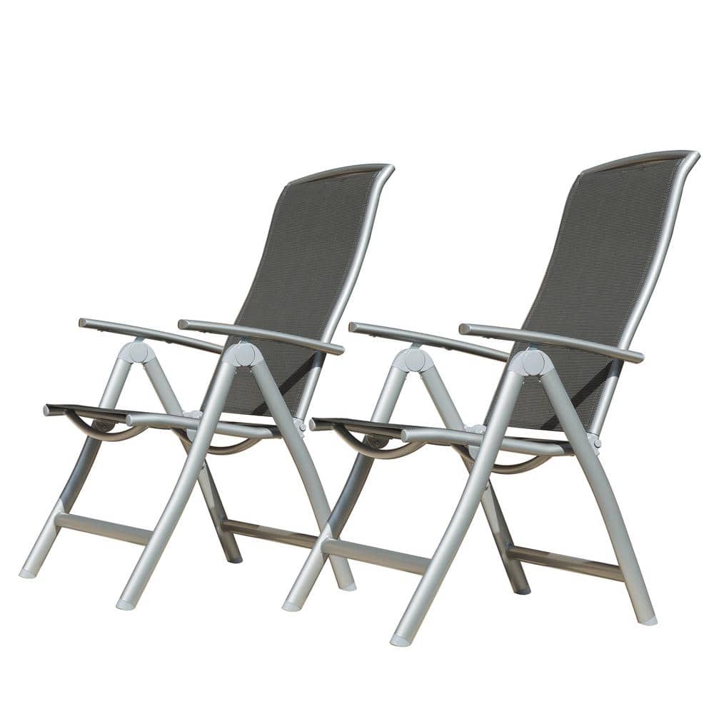 Huluwat Foldable Aluminum Frame Outdoor Lounge Chair with