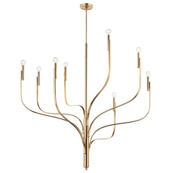 Kichler Livadia 6-Light Gold Modern/Contemporary Bare Bulb Chandelier
