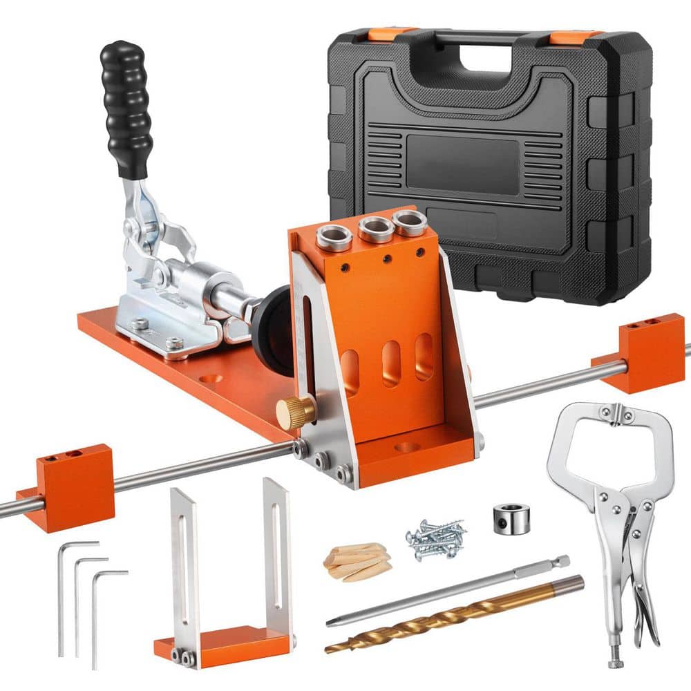 VEVOR Pocket Hole Jig Kit, 1/2 to 1-1/2 in. Adjustable, Jig Pocket