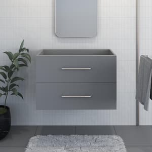 Napa 36 in. W x 22 in. D x 21 in. H Single Sink Bath Vanity Cabinet without Top in Gray, Wall Mounted