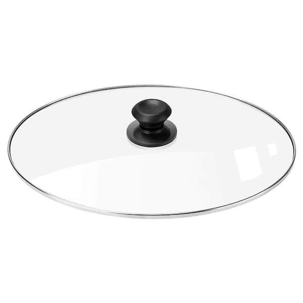 12 in. Oval Glass Slow Cooker Lid 7 qt. Replacement Clear Glass with Handle Crock Pot Slow Cooker Lid 1-Piece