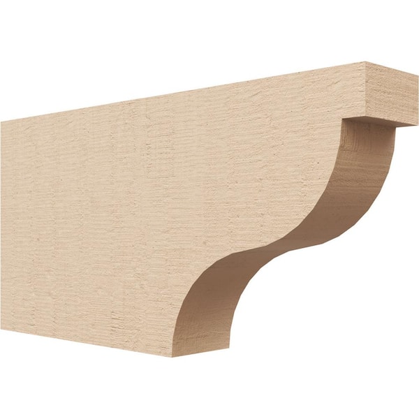 Ekena Millwork 2-in. x 6-in. x 12-in. Garner Woodgrain, Primed Tan Timberthane Polyurethane Rafter Tail Brace