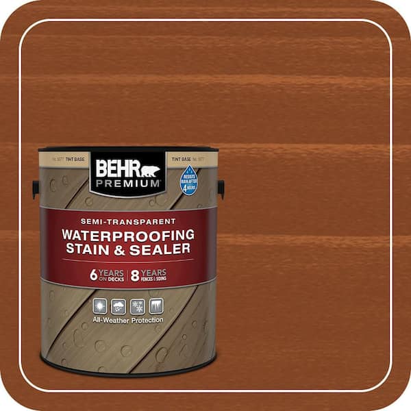 1 gal. #ST-130 California Rustic Semi-Transparent Waterproofing Exterior Wood Stain and Sealer
