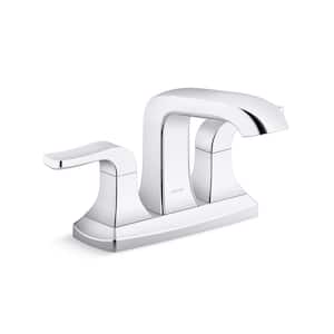 Rubicon 4 in. Centerset Double Handle Bathroom Faucet in Polished Chrome