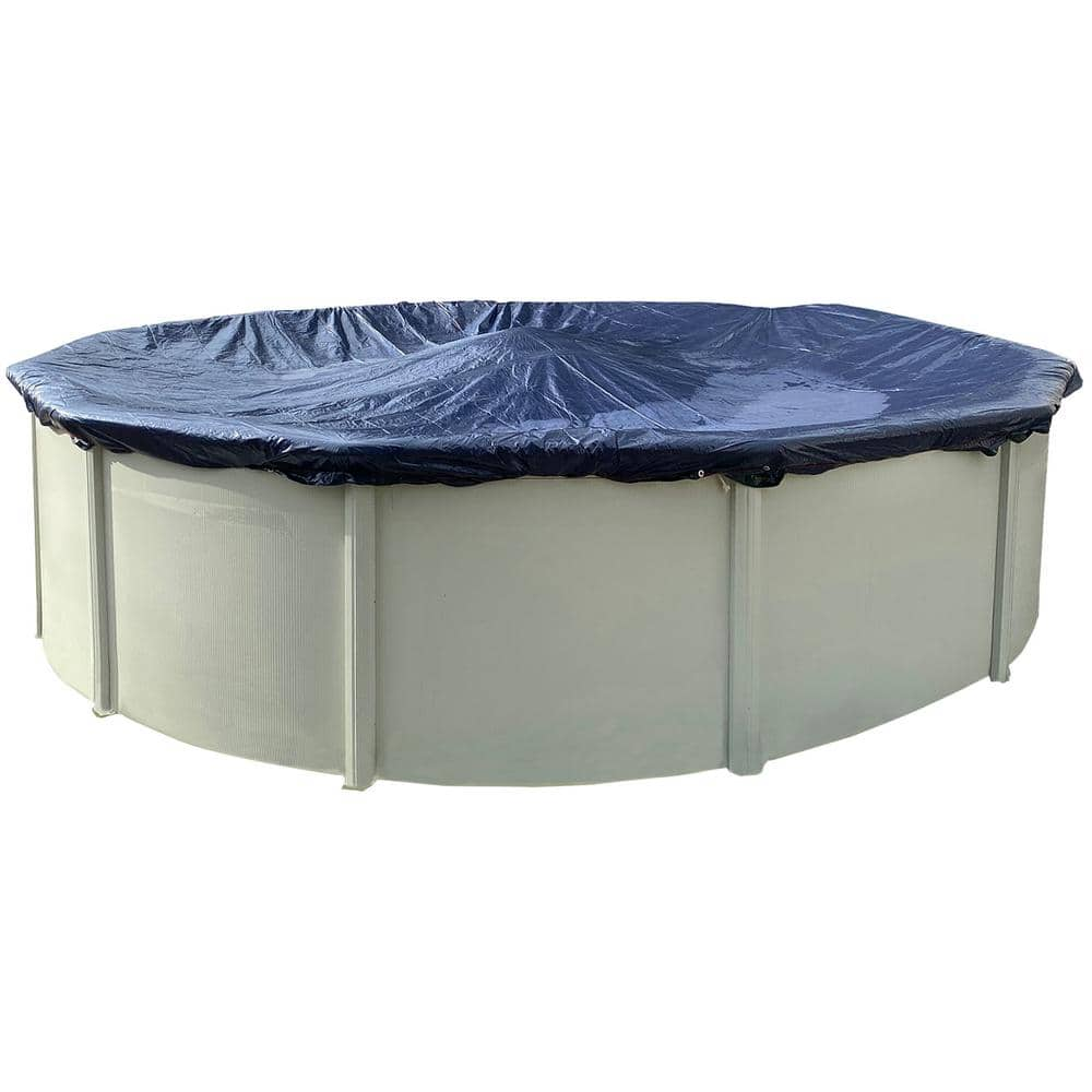 Winter Block 33 ft. Premium Round Winter Pool Cover for Above-Ground ...