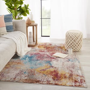 Vibe Comet Multicolor/Red 3 ft. x 8 ft. Abstract Runner Rug