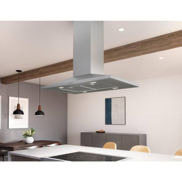Zephyr Anzio 36 in. 600 CFM Convertible Island Mount with Zephyr Anzio 36 in. 600 CFM Convertible Island Mount with