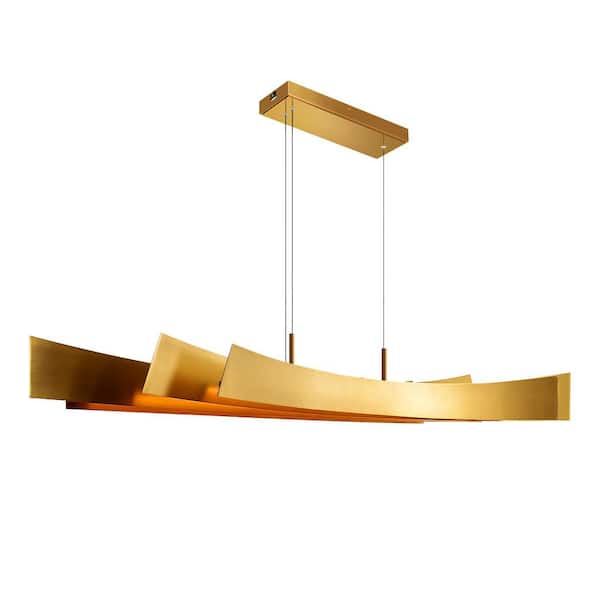 CWI Lighting Candora 1-Light Integrated LED Brass Chandelier