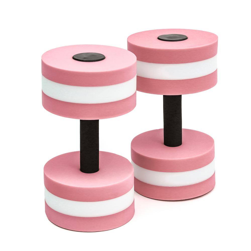 Trademark Innovations Light Weight Aquatic Exercise Dumbbells For Water Aerobics Set of 2 Red BARBLS WTR RED The Home Depot