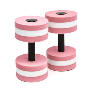 Light Weight Aquatic Exercise Dumbbells For Water Aerobics (Set of 2, Red)