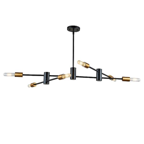 Little Tree Audrey 6-Light Black Hanging Barn Light Pendant Light