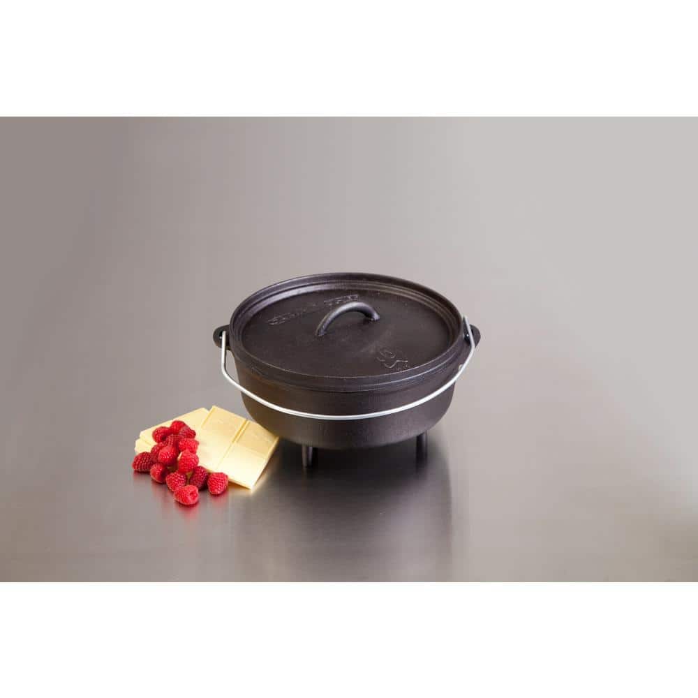 Classic Black 10-Inch Cast Iron Dutch Oven with Non-stick Finish