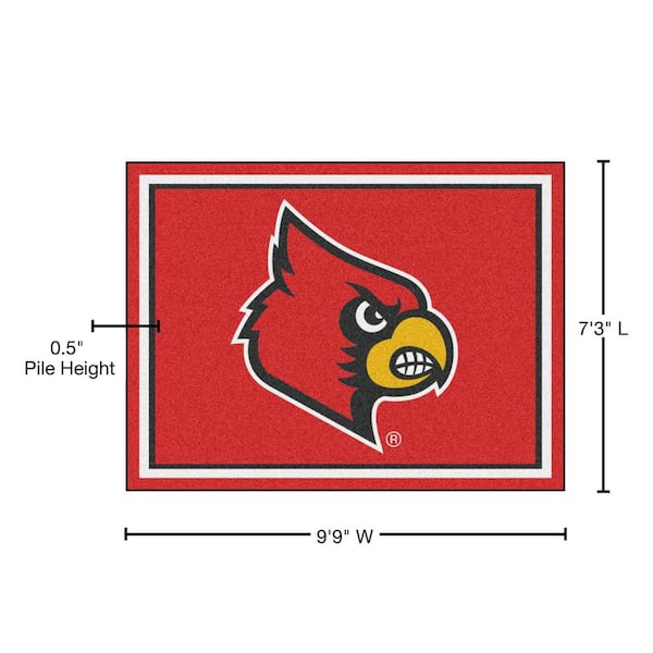 FANMATS NCAA - University of Louisville Red 10 ft. x 8 ft. Indoor Rectangle  Area Rug 18904 - The Home Depot