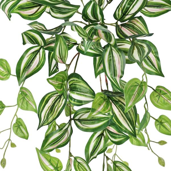 24 in. Artificial Tradescantia Spiderwort Ivy Leaf Vine Hanging