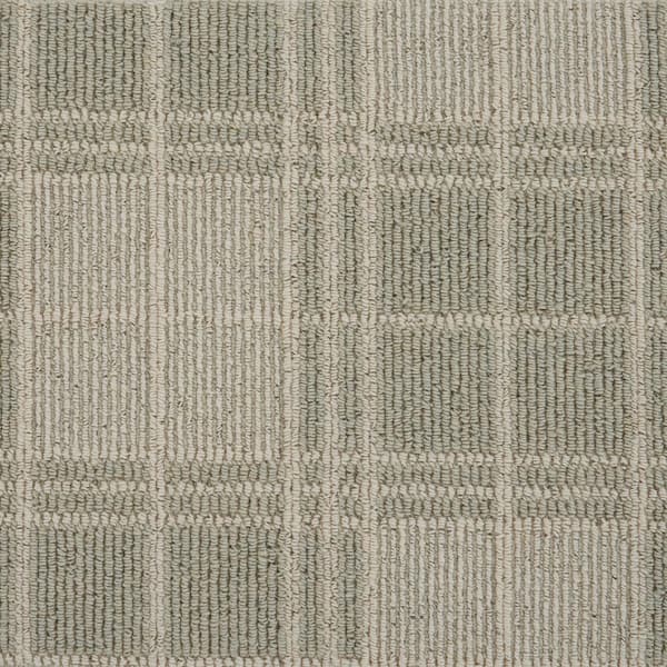 6 in. x 6 in. Pattern Carpet Sample - Checkerboard - Color Dew/Ivory