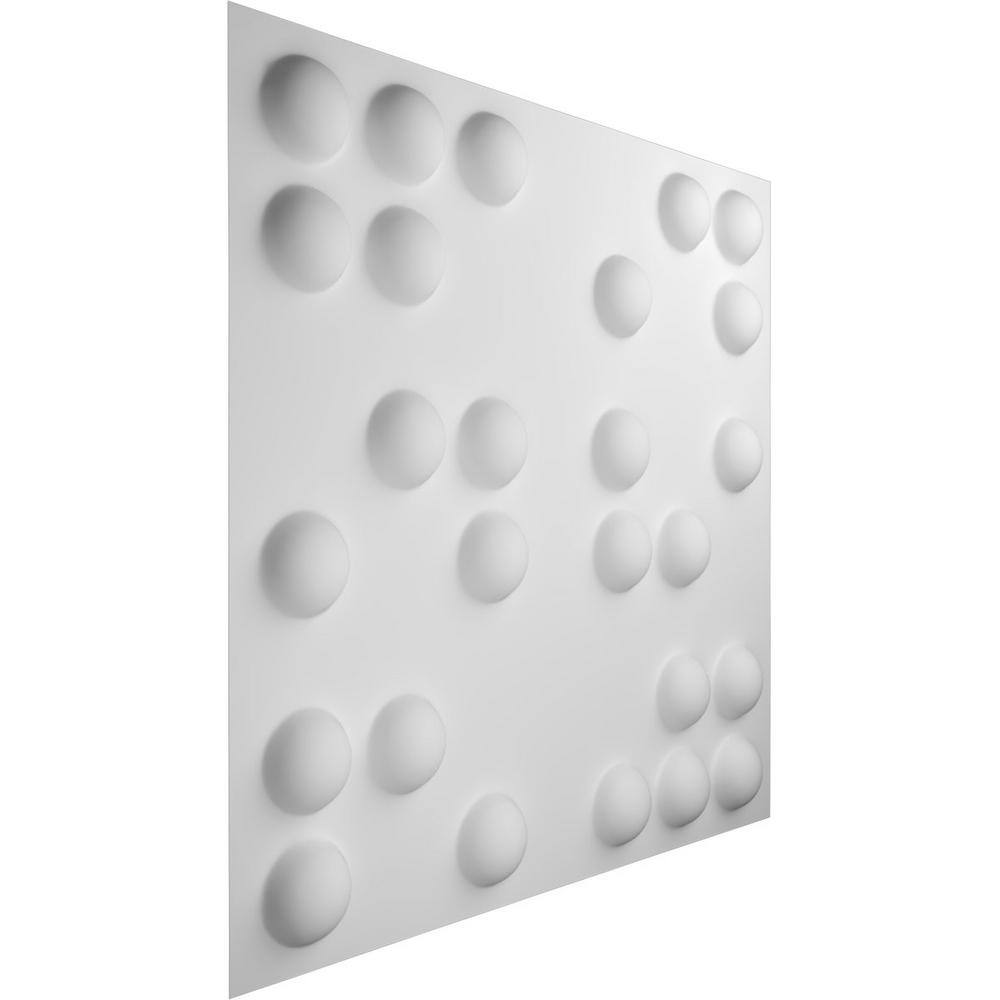 Emery White PVC 3D Textured Wall Panel 19.63" x 19.63"