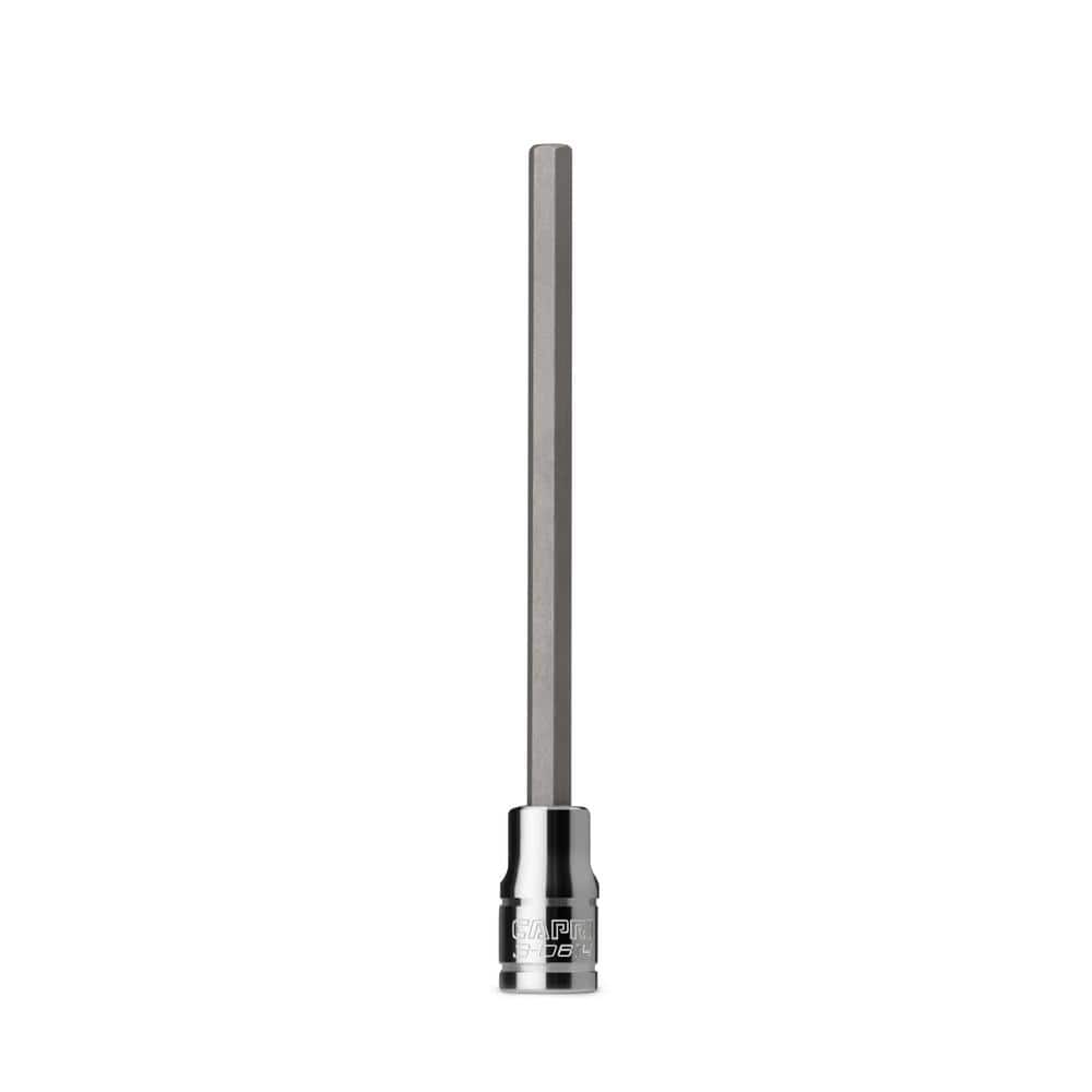 Capri Tools Long 3/16" Hex Bit Socket, 1/4" Drive, SAE